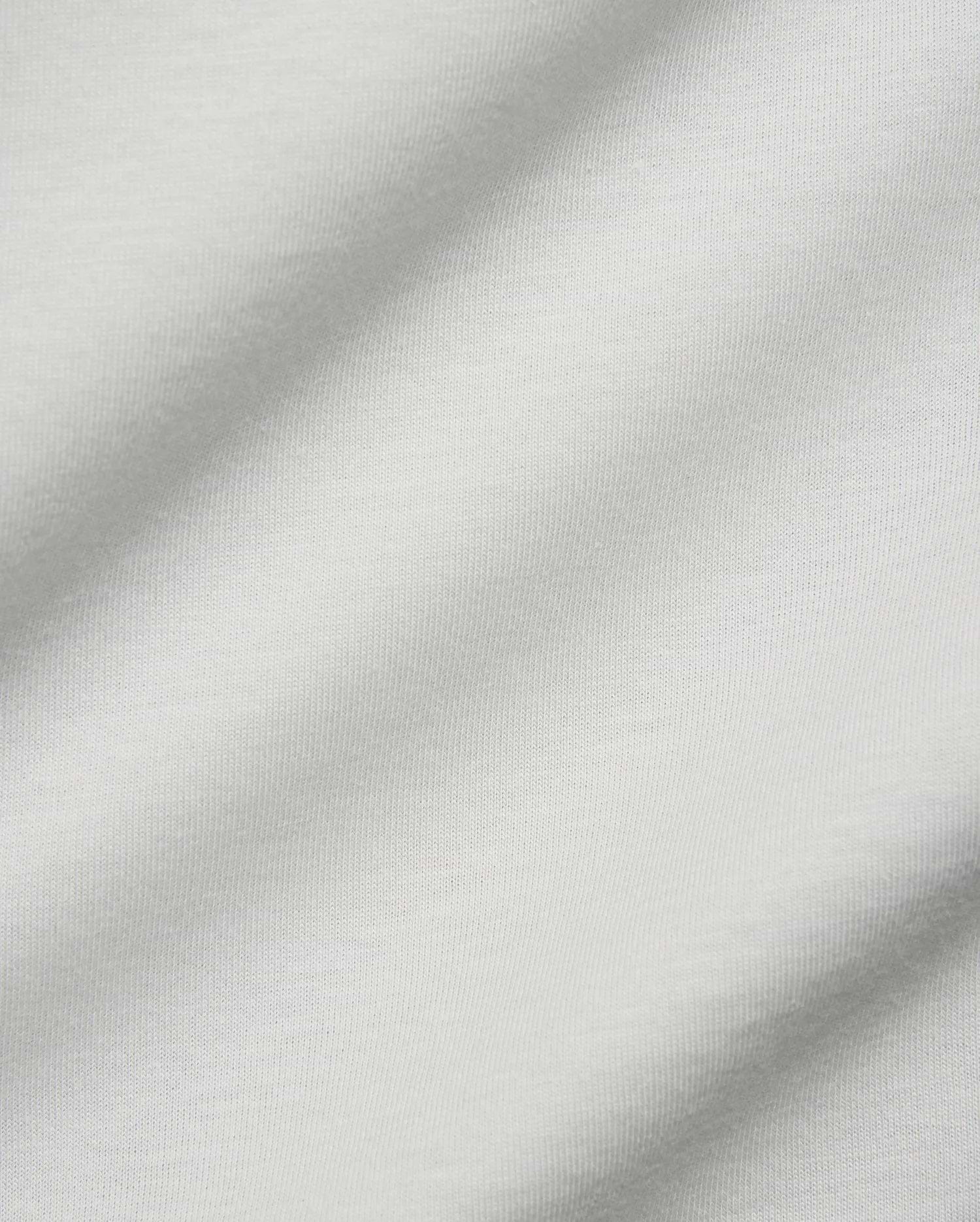 Mens Classic Crew Neck Tee in a versatile light grey hue, crafted from premium soft jersey knit fabric, showcasing its fine, subtle texture and comfortable drape.