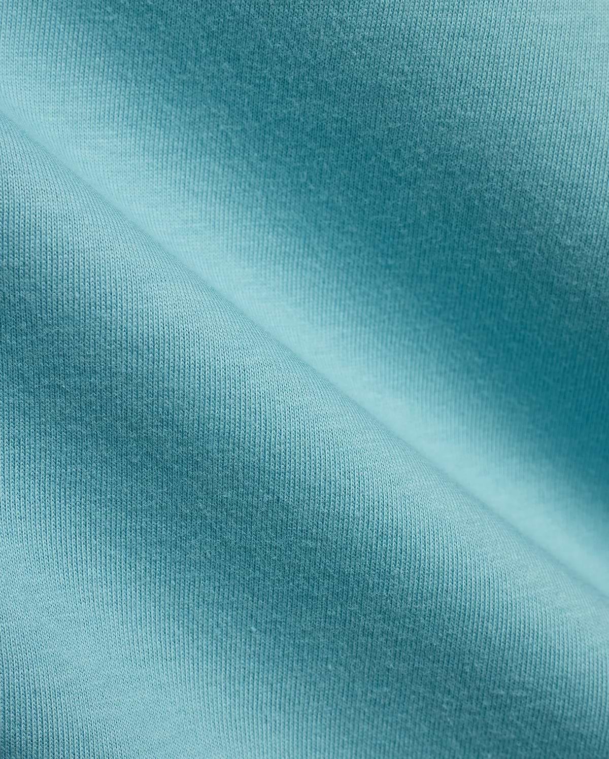 Psycho Bunny Mens Classic Crew Neck Tee in premium, vibrant aqua blue, crafted from soft, finely ribbed jersey knit fabric, offering a comfortable classic fit for refined streetwear style. (6)