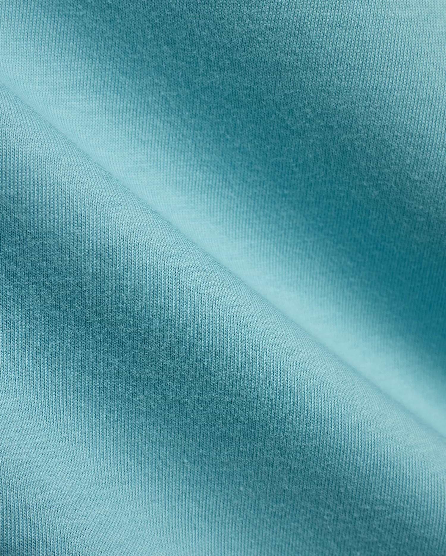 Psycho Bunny Mens Classic Crew Neck Tee in premium, vibrant aqua blue, crafted from soft, finely ribbed jersey knit fabric, offering a comfortable classic fit for refined streetwear style. (6)