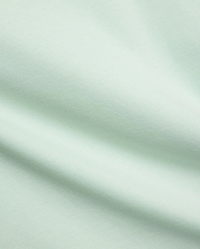 Mens Classic Crew Neck Tee in a premium, soft pale mint green jersey fabric, showcasing a smooth, refined texture with subtle diagonal knit details, characteristic of Psycho Bunny's elevated streetwear.