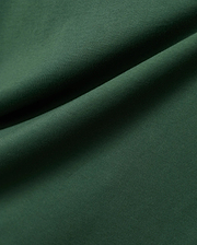 Mens Classic Crew Neck Tee in rich, deep forest green, crafted from premium, soft-touch jersey fabric, showcasing a refined, subtle knit texture and elegant, flowing drapes.