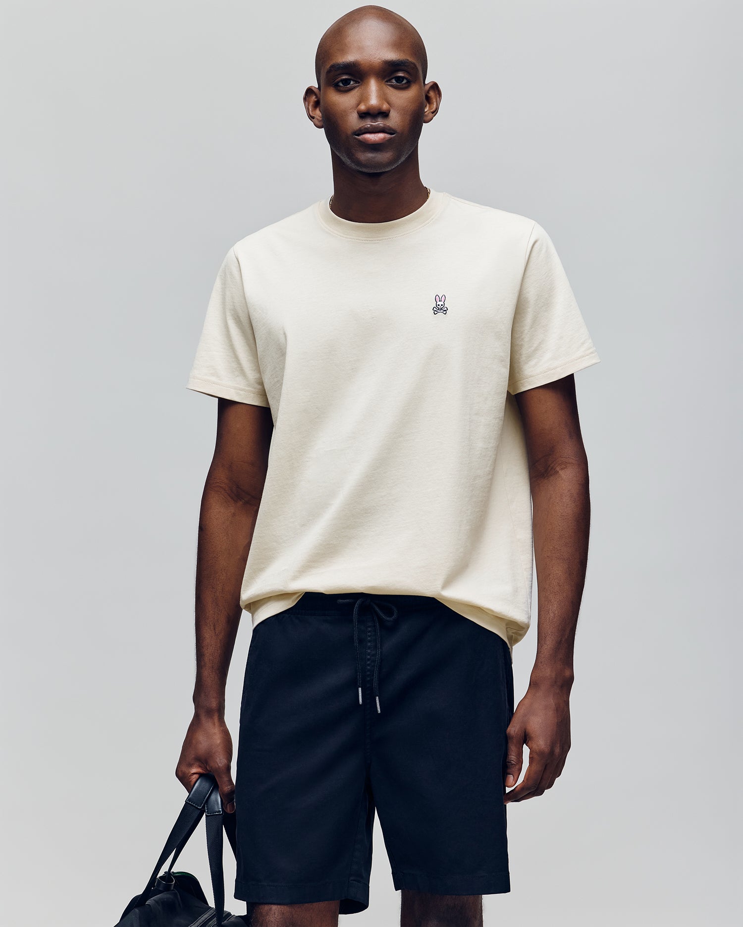 Men's Classic Crew Neck Tee in Ecru | Psycho Bunny