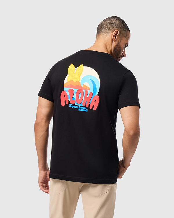 Men's Hawaii City Tee in Black | Psycho Bunny