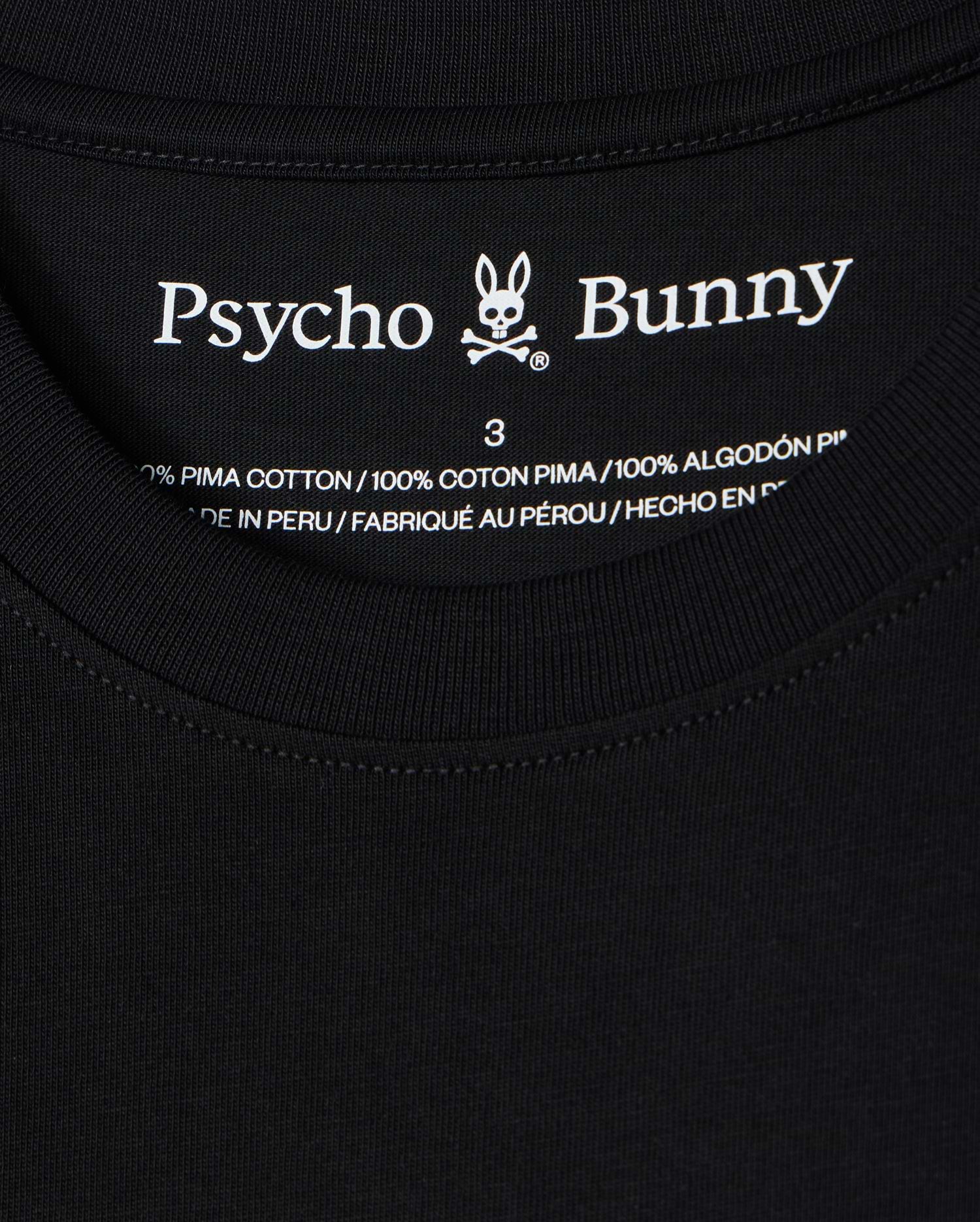 Label focus on men's pima cotton texas city tee