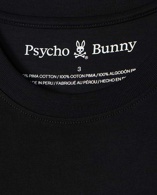 Label focus on men's pima cotton texas city tee