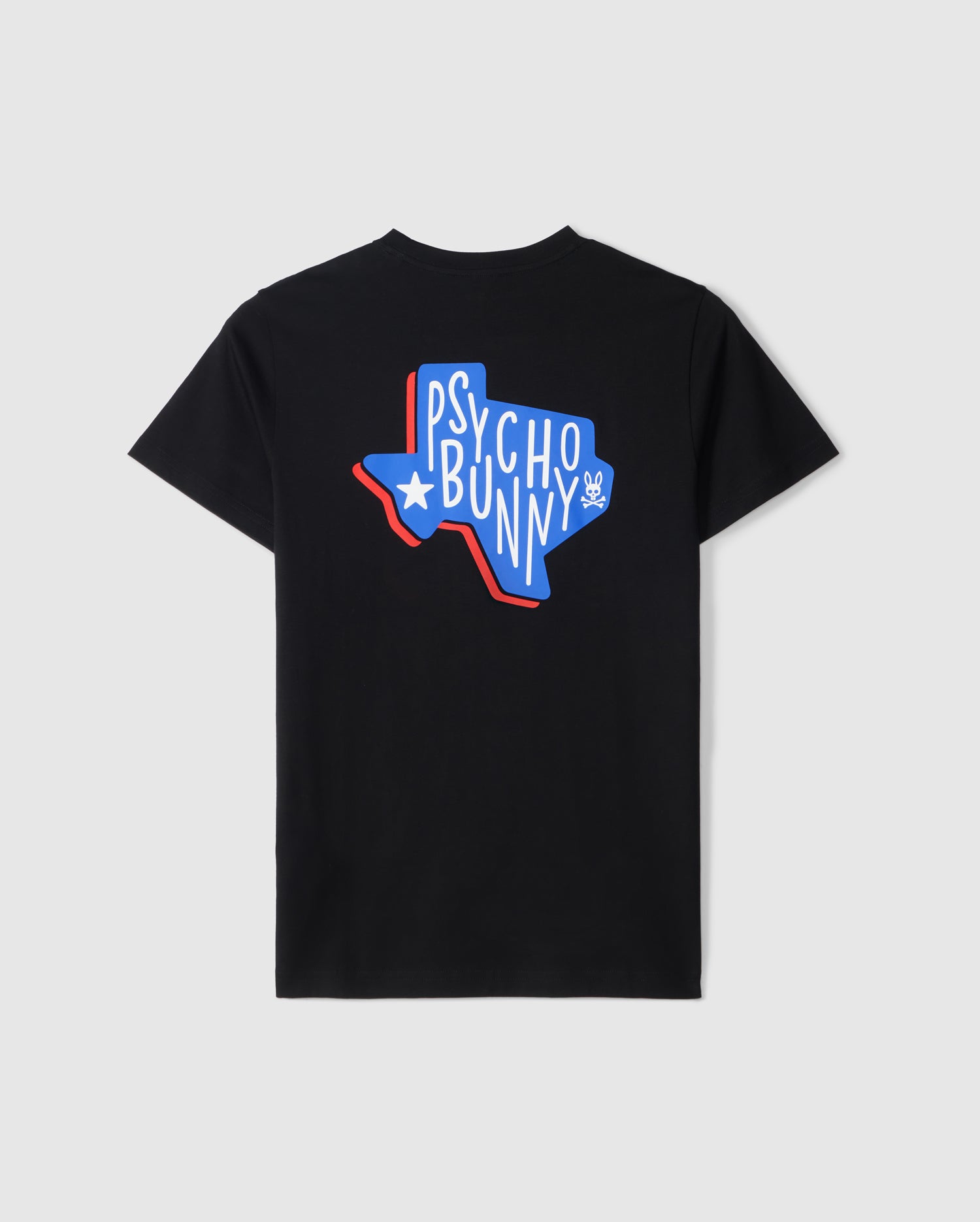 flat back view of pima cotton texas city tee