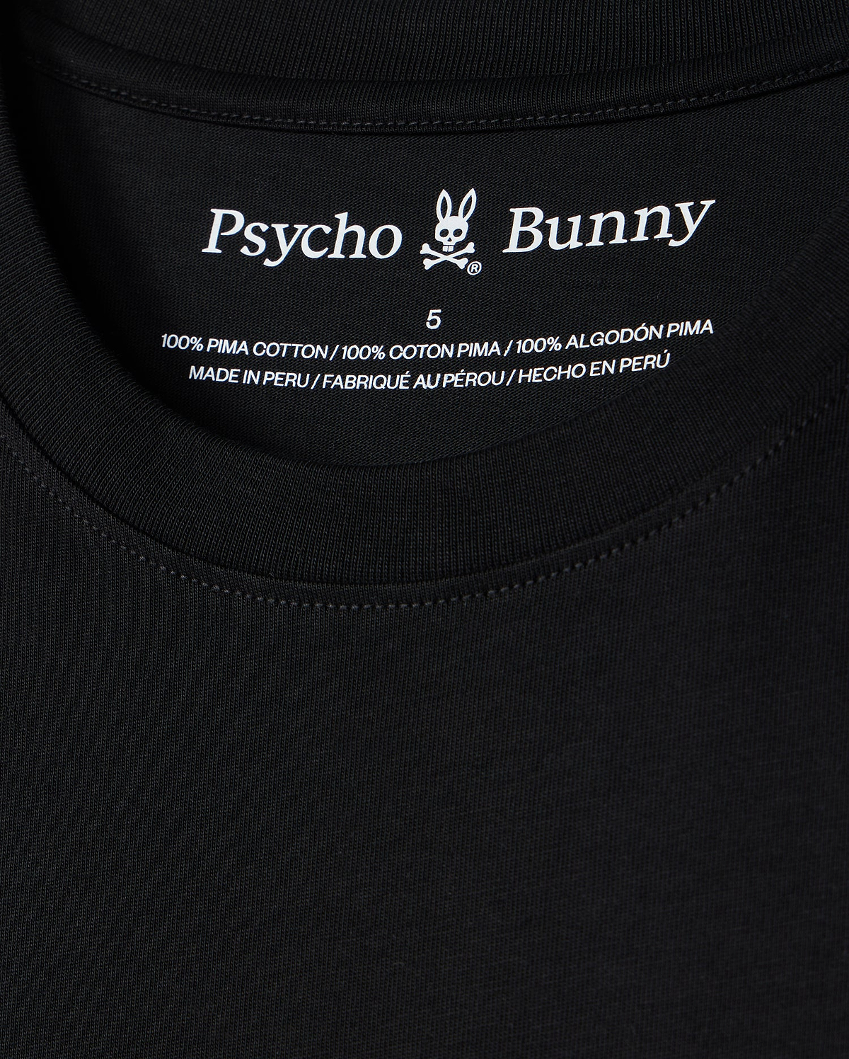 Label detail on the men's pima cotton atlanta city tee