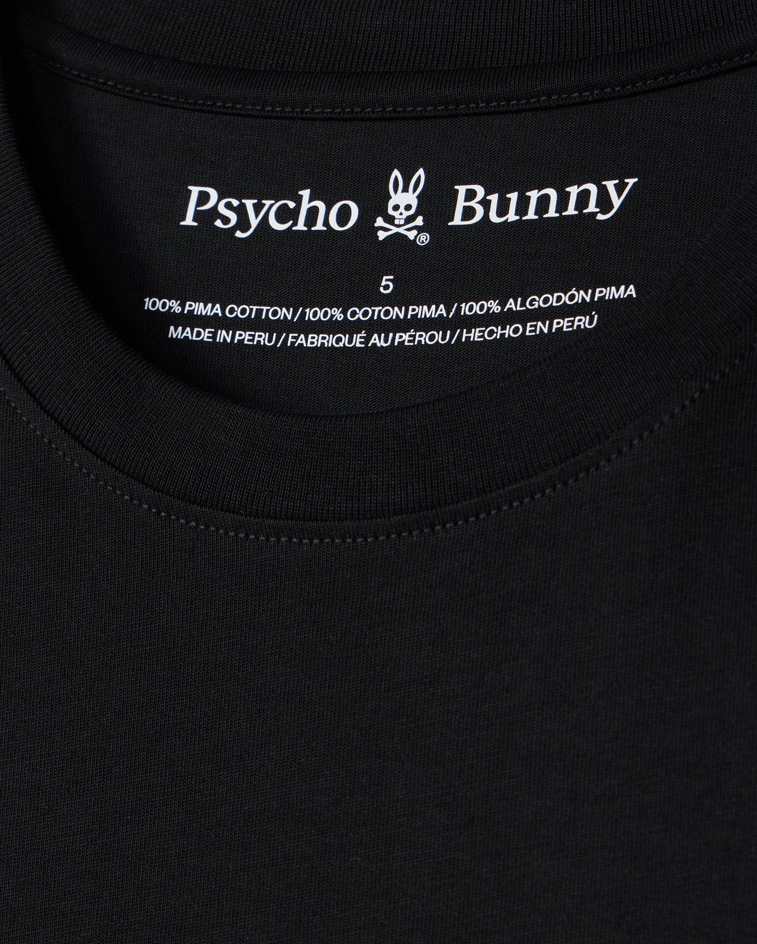 Label detail on the men's pima cotton atlanta city tee