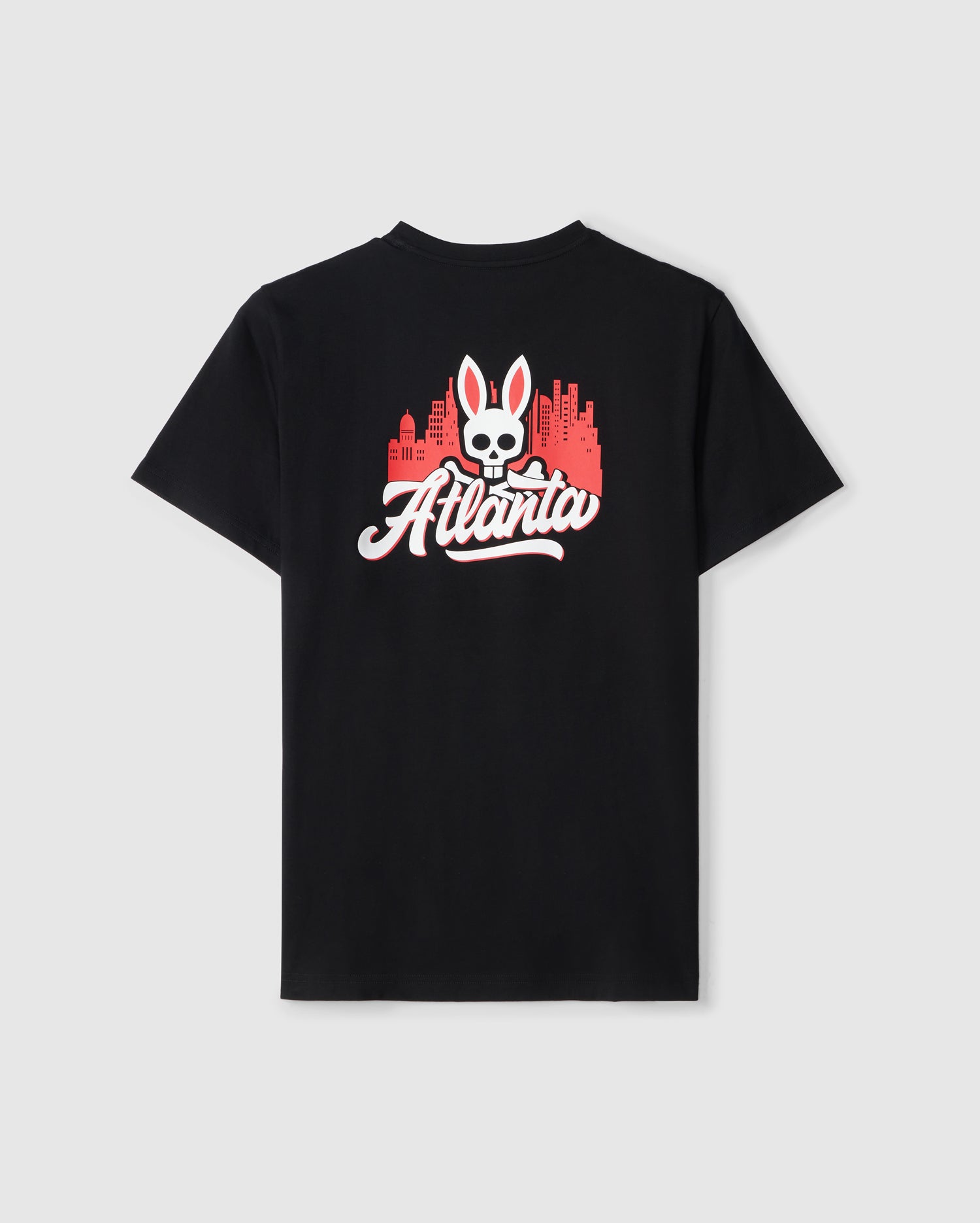 Flat back view of the pima cotton atlanta city tee