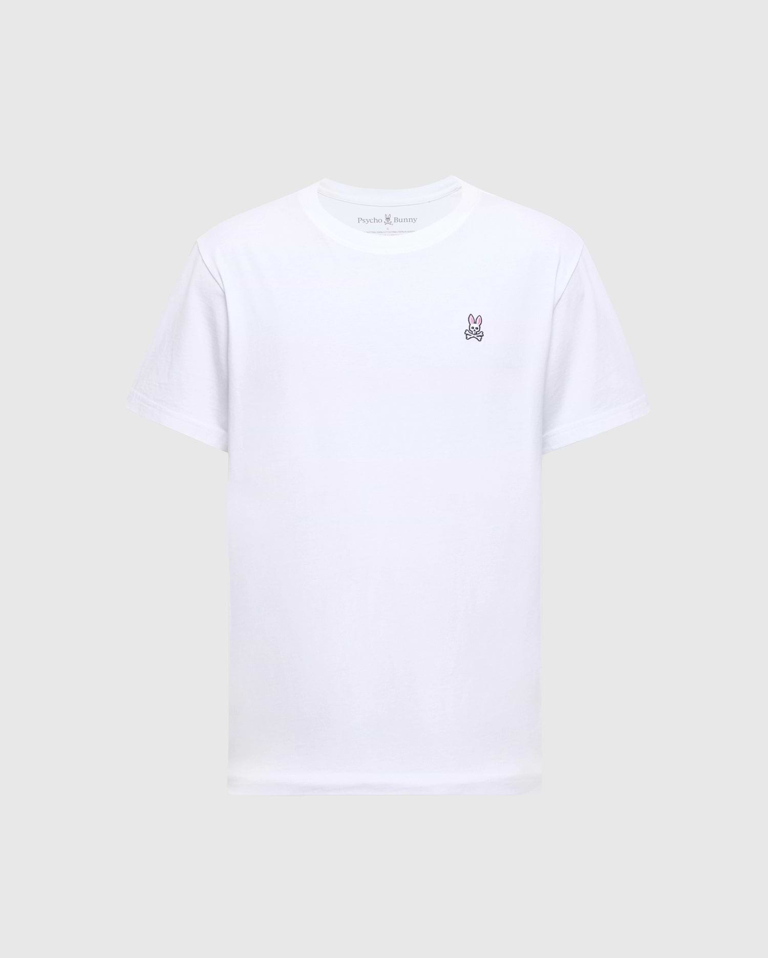 MENS BIG AND TALL CLASSIC WHITE CREW NECK TEE | PSYCHO BUNNY MENS BIG AND TALL CLASSIC WHITE CREW NECK TEE | PSYCHO BUNNY