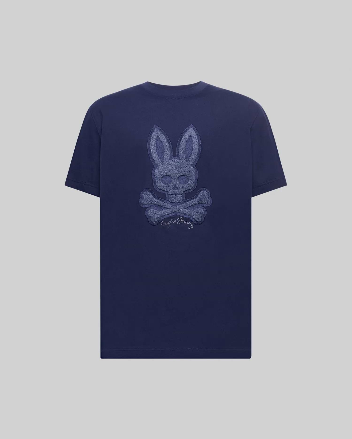 Men's Big and Tall Tate Bunny Graphic Tee in Blue | Psycho Bunny