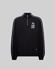 Men's Big And Tall Toby 1/4 Zip in Black | Psycho Bunny