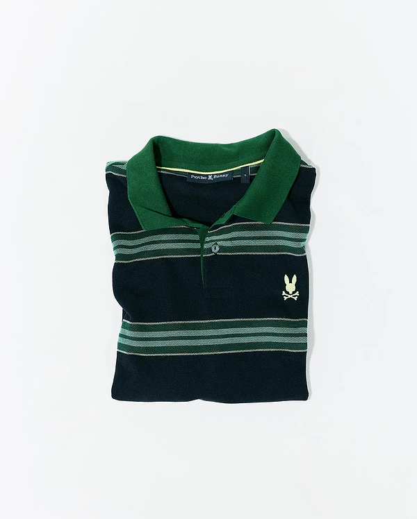MEN'S DREW STRIPED PIQUE POLO view 2