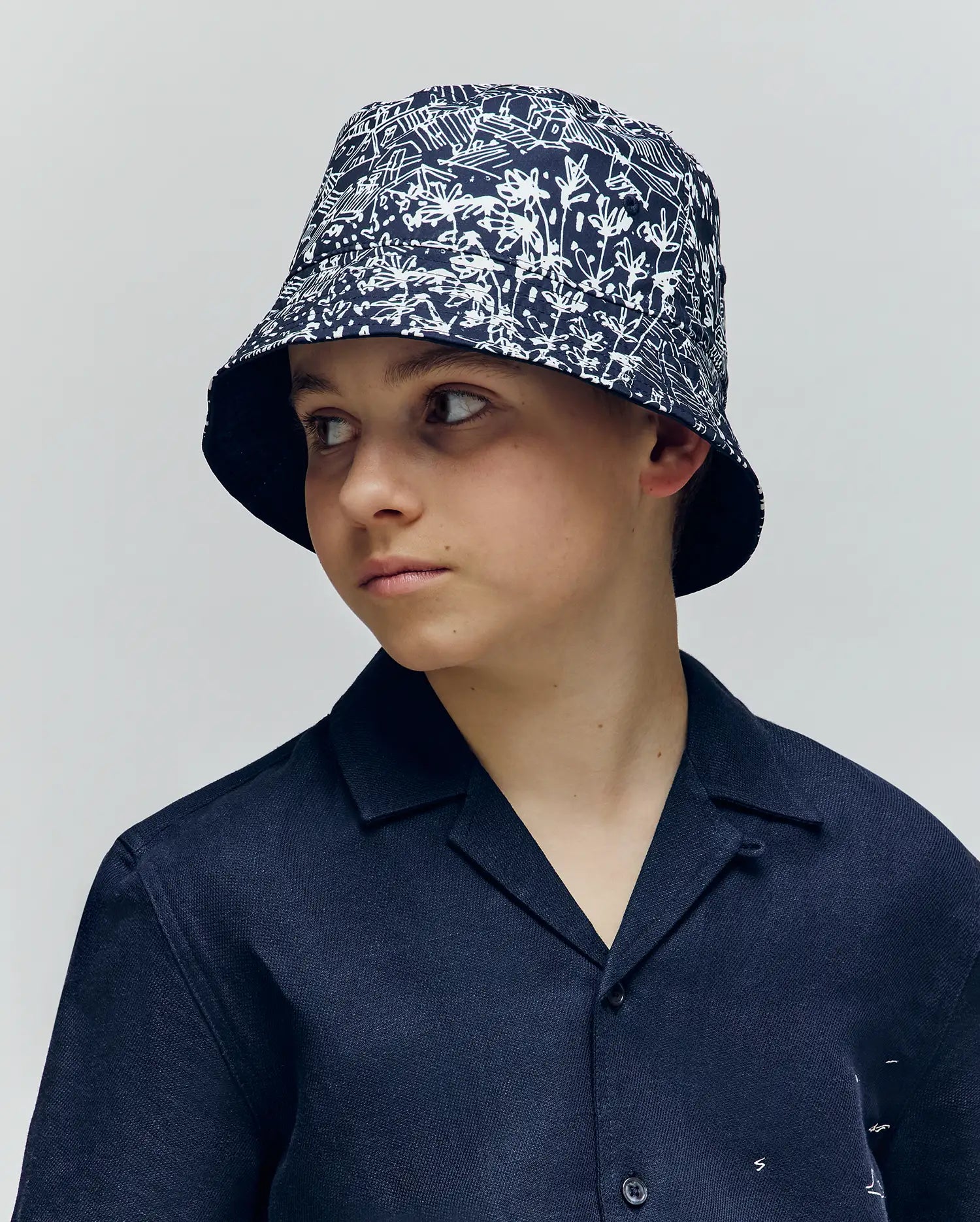 Kids Blue Naxos Reversible Bucket Hat | Psycho Bunny Kids Blue Naxos Reversible Bucket Hat | Psycho Bunny