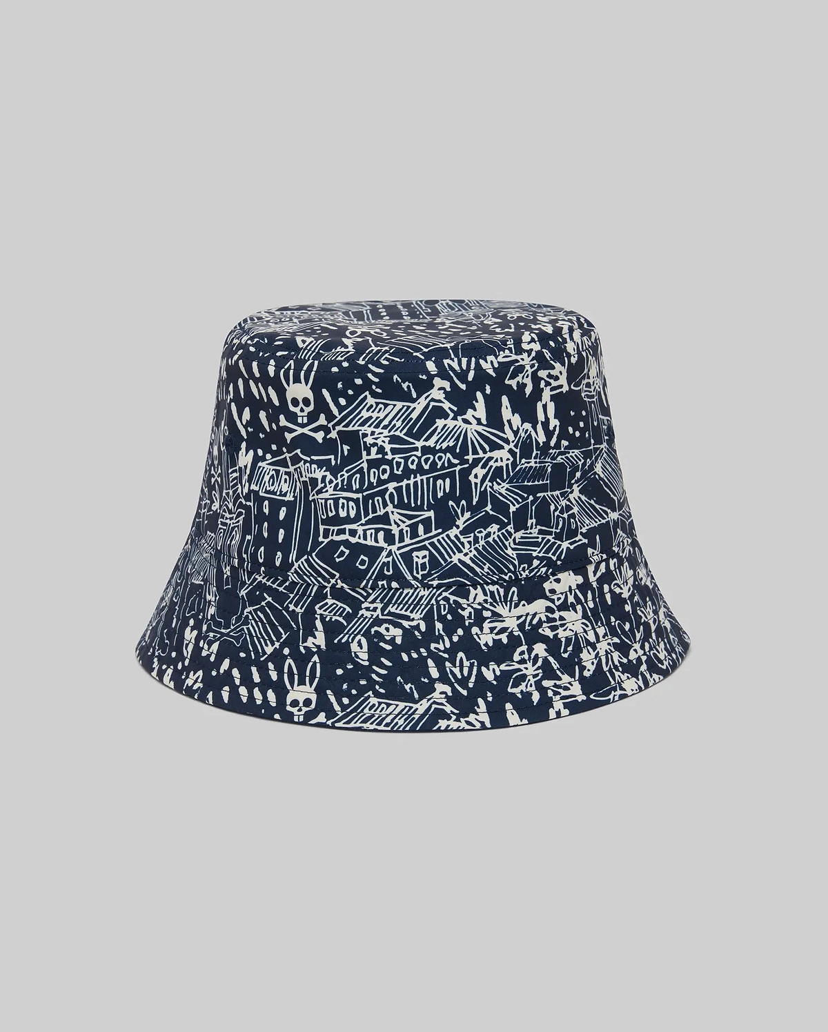 Kids Blue Naxos Reversible Bucket Hat | Psycho Bunny