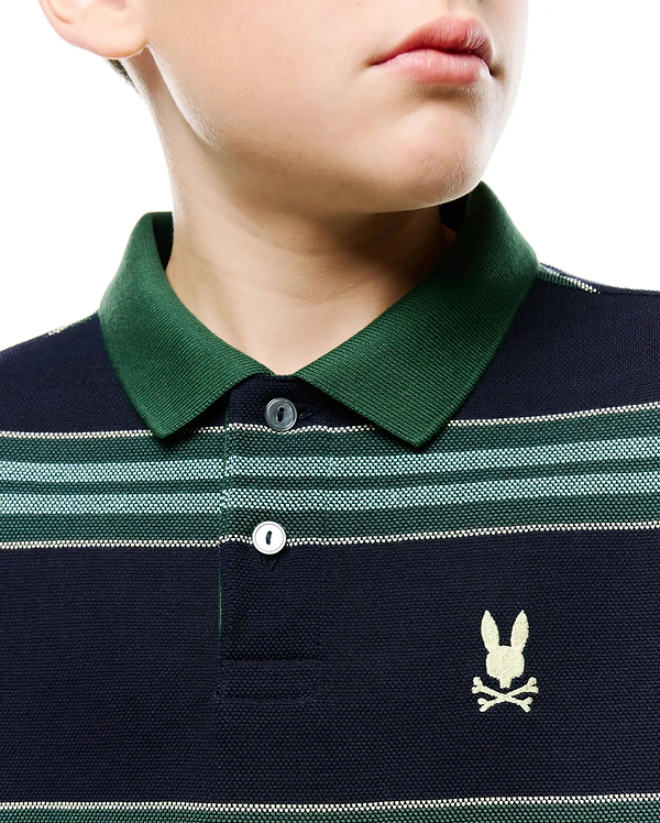 KIDS DREW LONG SLEEVE PIQUE POLO view 2