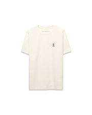 Kids Maxton Waffle Tee in cream, featuring a classic fit, waffle knit texture, and a small embroidered navy Psycho Bunny skull logo on the left chest.