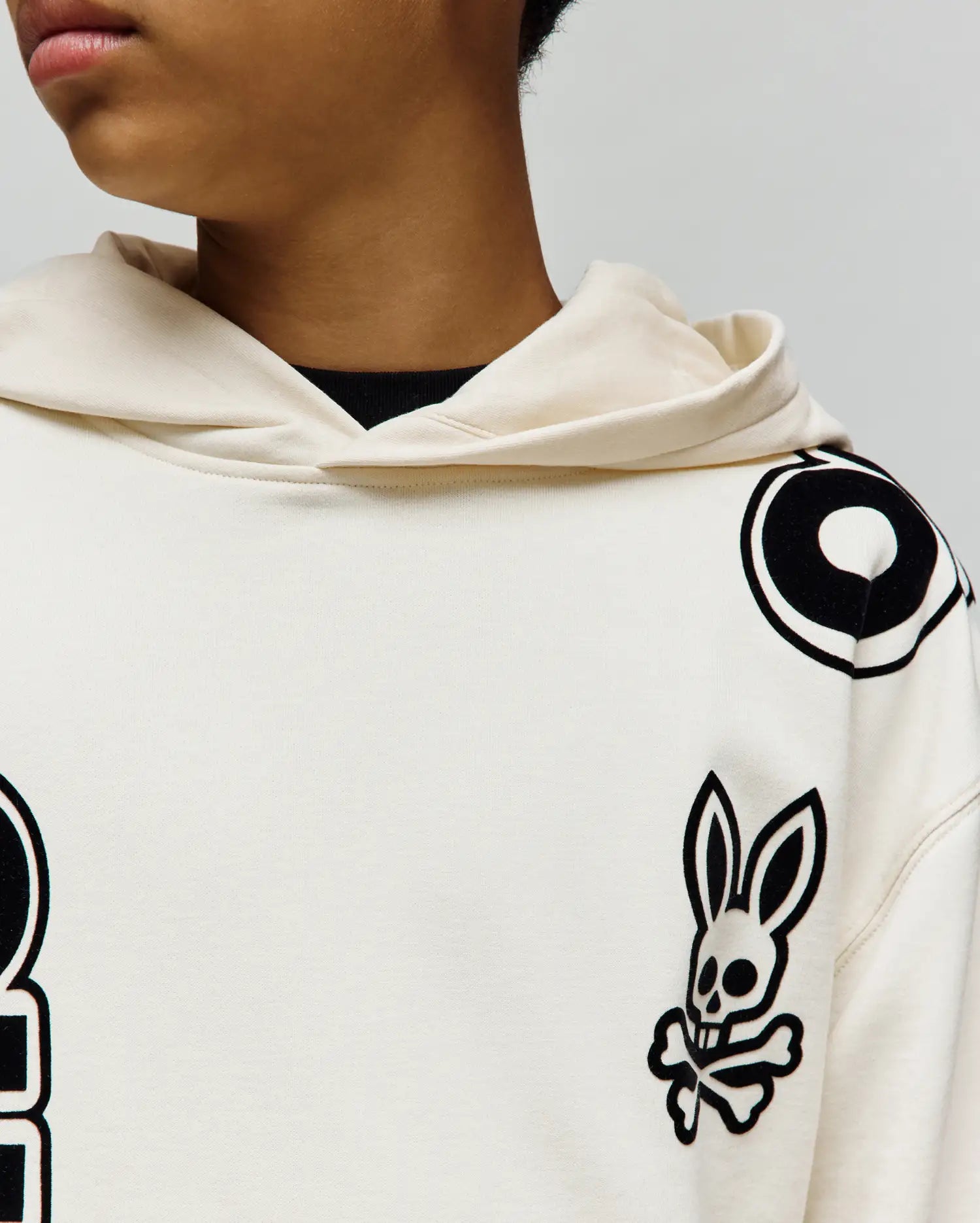 Kids Toby Oversized Hoodie in Off-White | Psycho Bunny