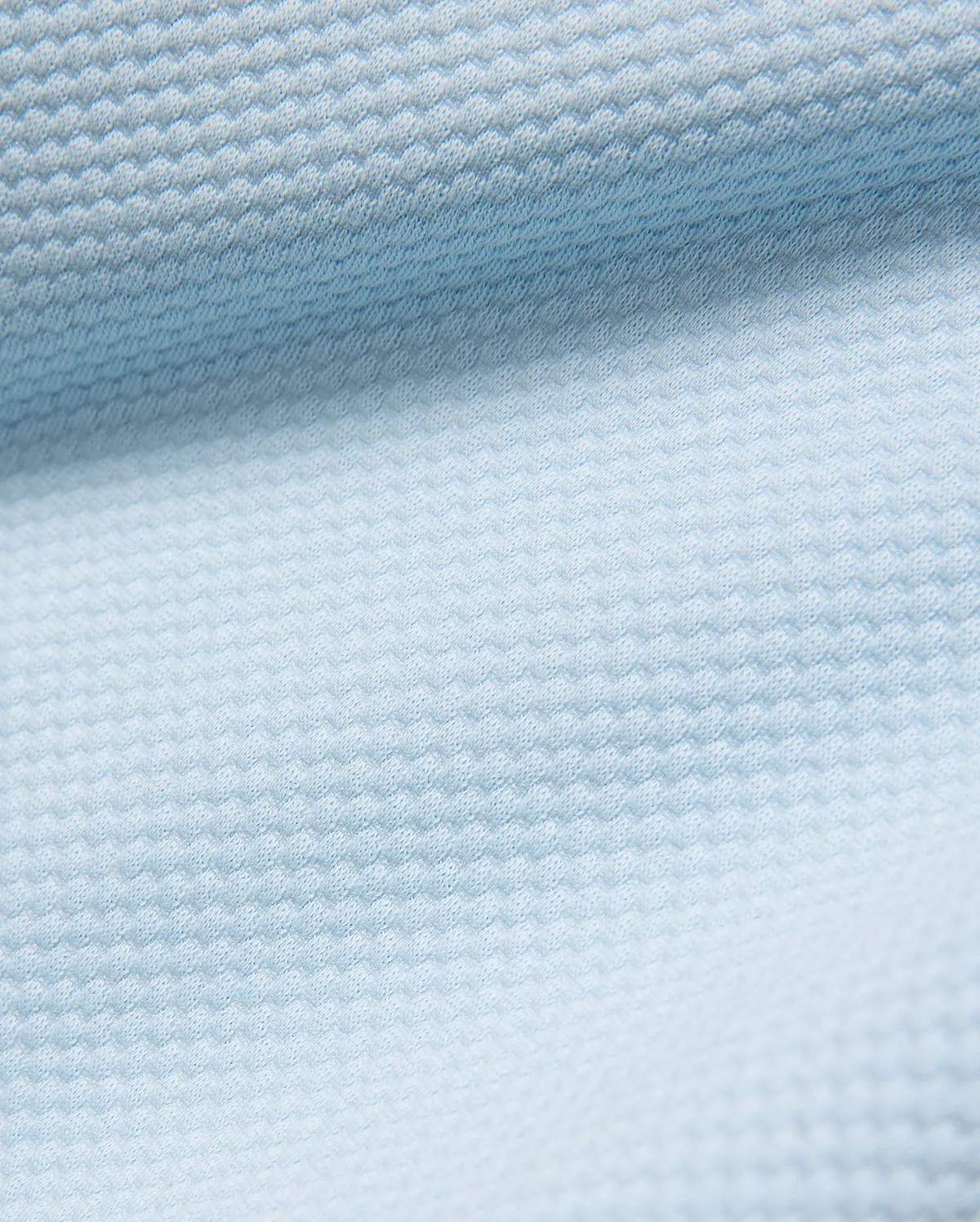 Kids Marc Textured Full Zip Hoodie in a soft light blue, featuring a distinct, all-over raised geometric knit texture, characteristic of premium Psycho Bunny streetwear.