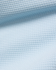 Kids Marc Textured Full Zip Hoodie in a soft light blue, featuring a distinct, all-over raised geometric knit texture, characteristic of premium Psycho Bunny streetwear.
