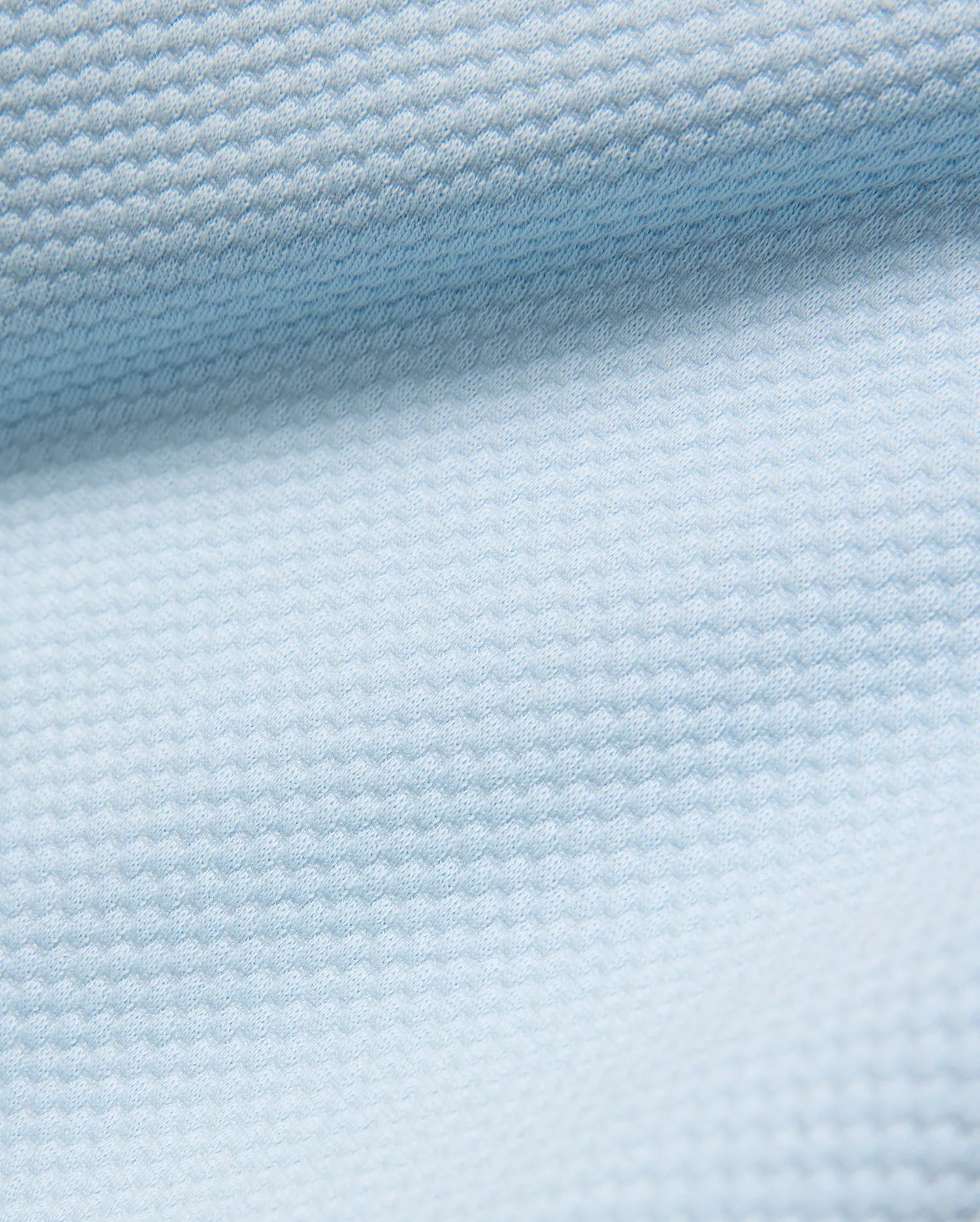Kids Marc Textured Full Zip Hoodie in a soft light blue, featuring a distinct, all-over raised geometric knit texture, characteristic of premium Psycho Bunny streetwear.