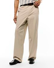 Psycho Bunny Mens Aidan Chino Pant in versatile khaki, a relaxed fit style crafted from smooth cotton twill fabric, featuring a clean flat front and classic straight leg silhouette.