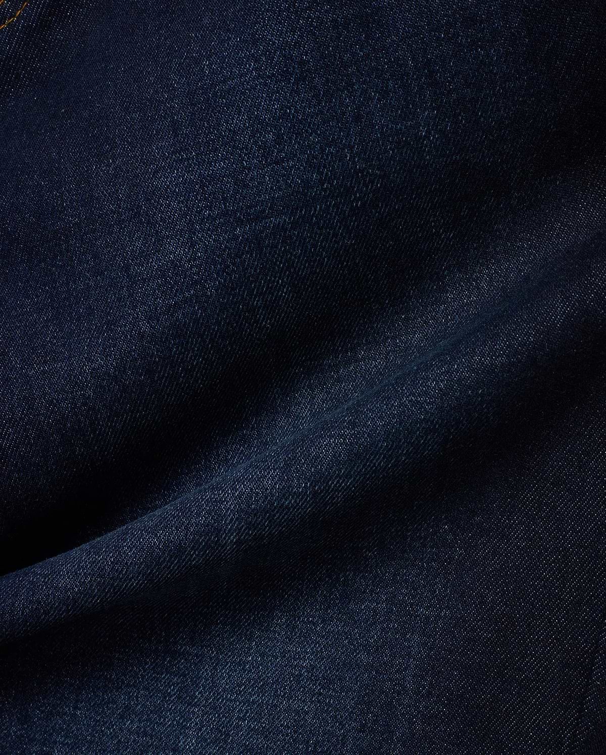 Premium dark indigo blue Men's Beck Oversized Denim Pants, featuring a rich, durable denim twill weave with visible texture and soft, natural folds. (6)