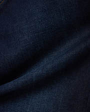 Premium dark indigo blue Men's Beck Oversized Denim Pants, featuring a rich, durable denim twill weave with visible texture and soft, natural folds. (6)