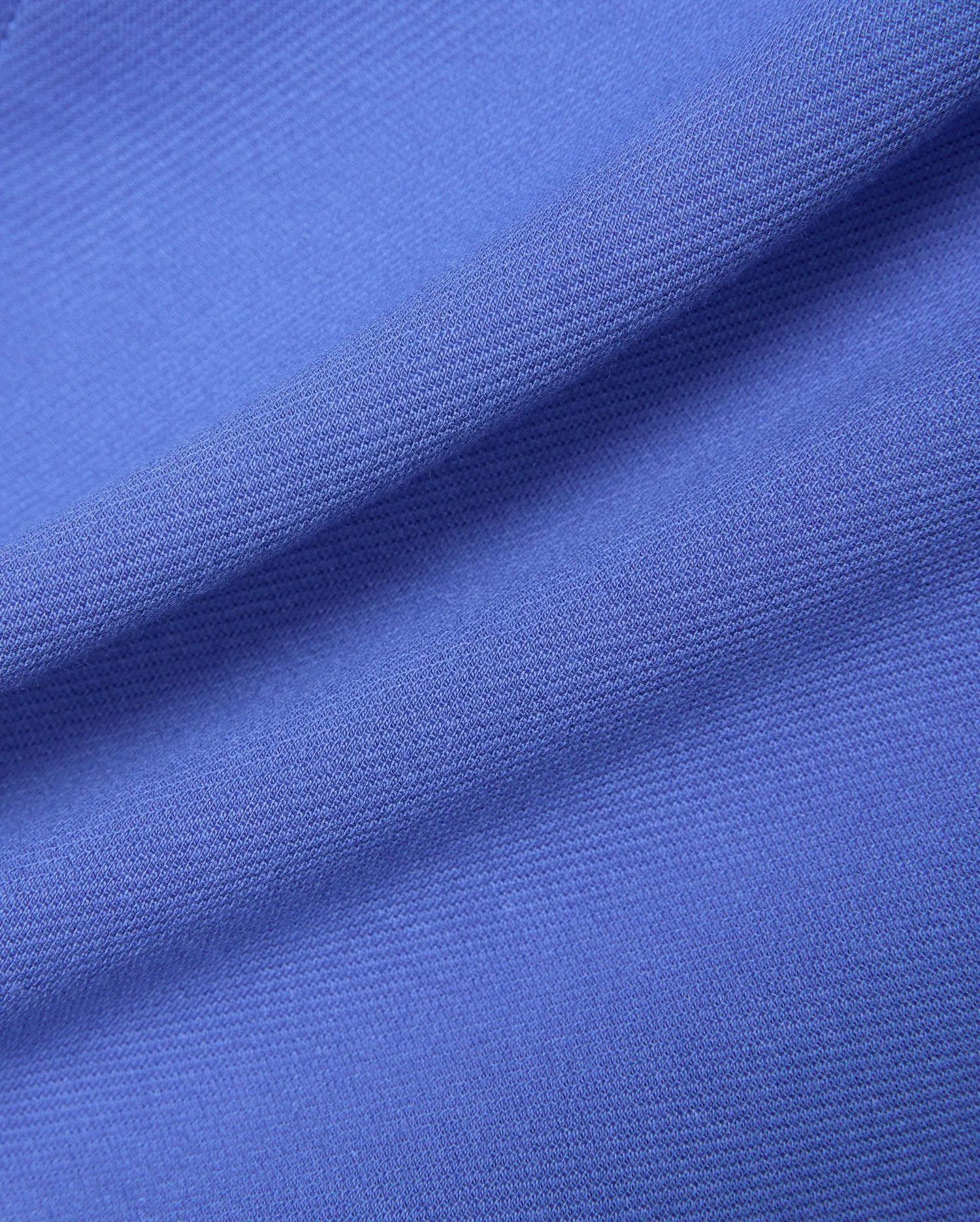 Mens Shiro Twill Short in a bold, rich periwinkle blue, showcasing the premium, finely woven twill fabric texture, embodying refined streetwear style.