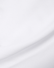 Mens Shiro Twill Short in a pristine white hue, showcasing a refined, subtle diagonal twill weave fabric texture with gentle folds, characteristic of premium streetwear.