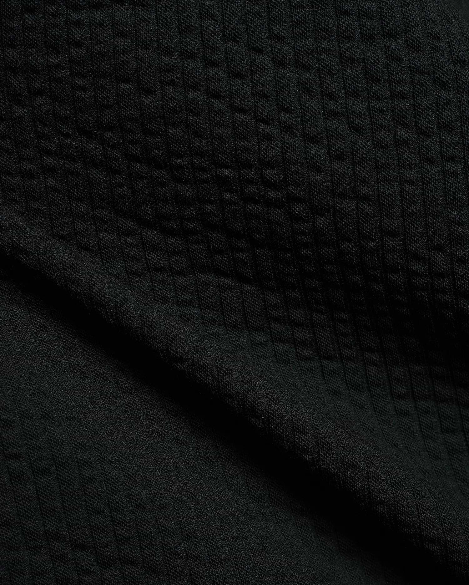 Black Mens Arlen Seersucker Short, a premium Psycho Bunny garment with a distinctive puckered, striped seersucker fabric texture, perfect for refined streetwear.