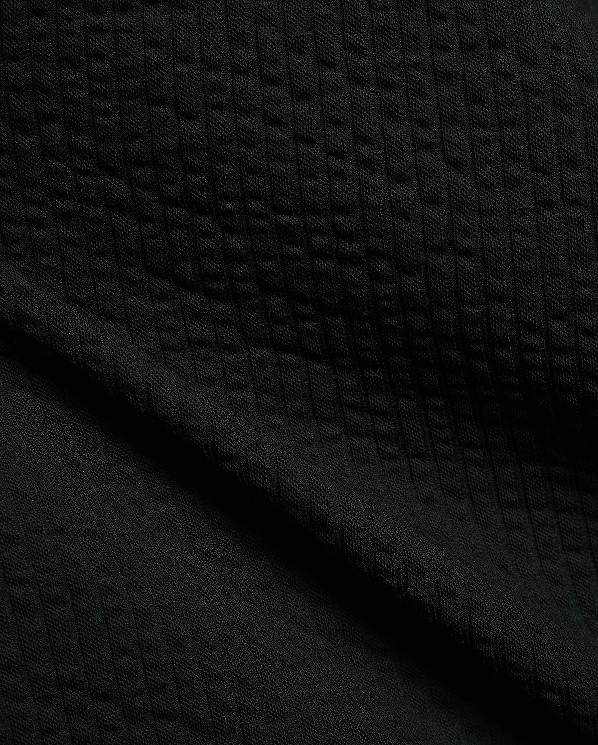 Black Mens Arlen Seersucker Short, a premium Psycho Bunny garment with a distinctive puckered, striped seersucker fabric texture, perfect for refined streetwear.