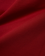 Mens Terrence Brushed Fleece Jogger in a deep, luxurious burgundy red, a close-up revealing the soft, plush texture of the brushed fleece fabric with subtle diagonal knit details. (6)