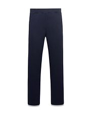 Men's Jacques Pique Track Pants in navy, featuring a relaxed fit and a small embroidered light blue Psycho Bunny skull logo on the upper left thigh. (5)