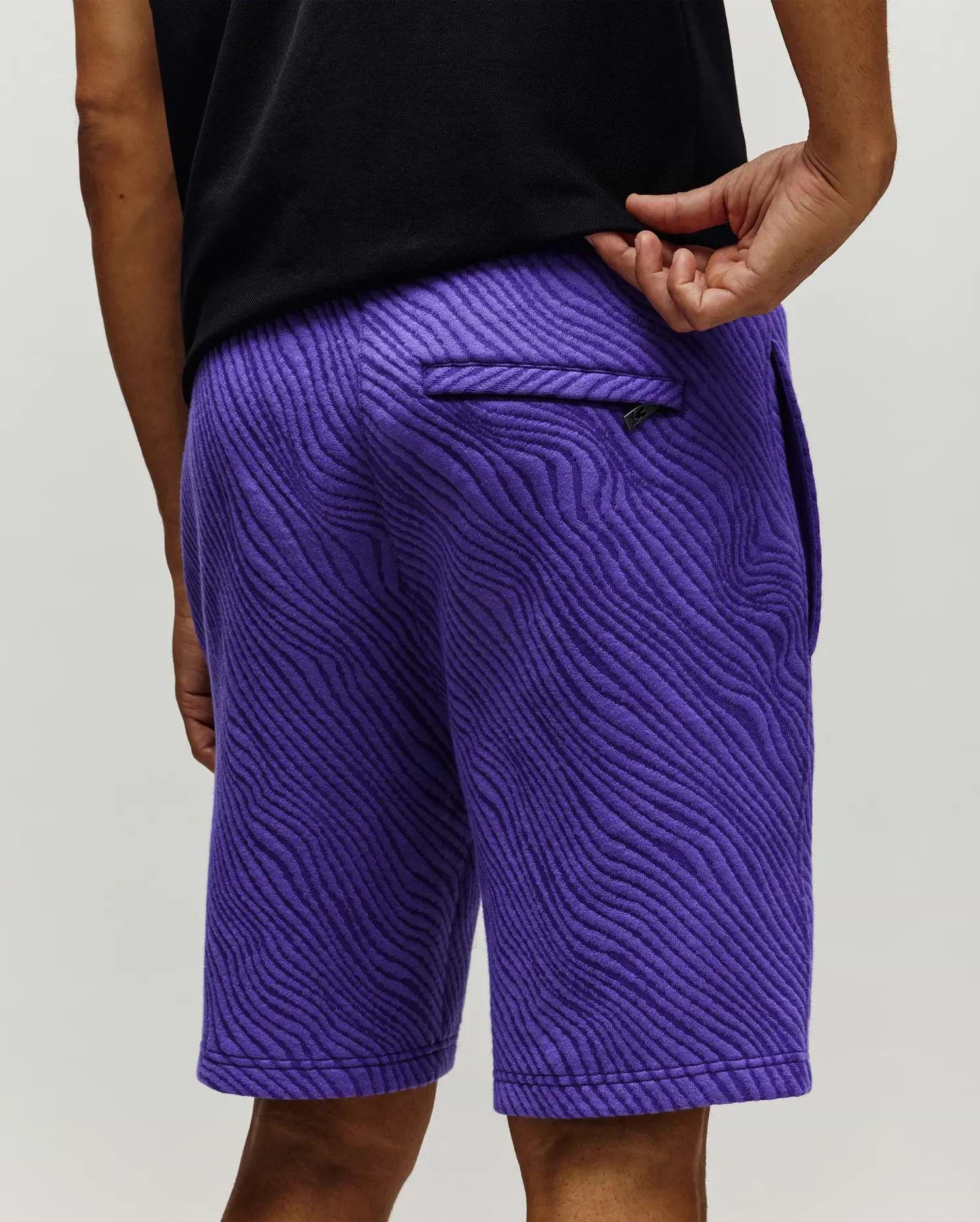 Men's Kendrick Double Knit Jacquard Textured Short in Purple