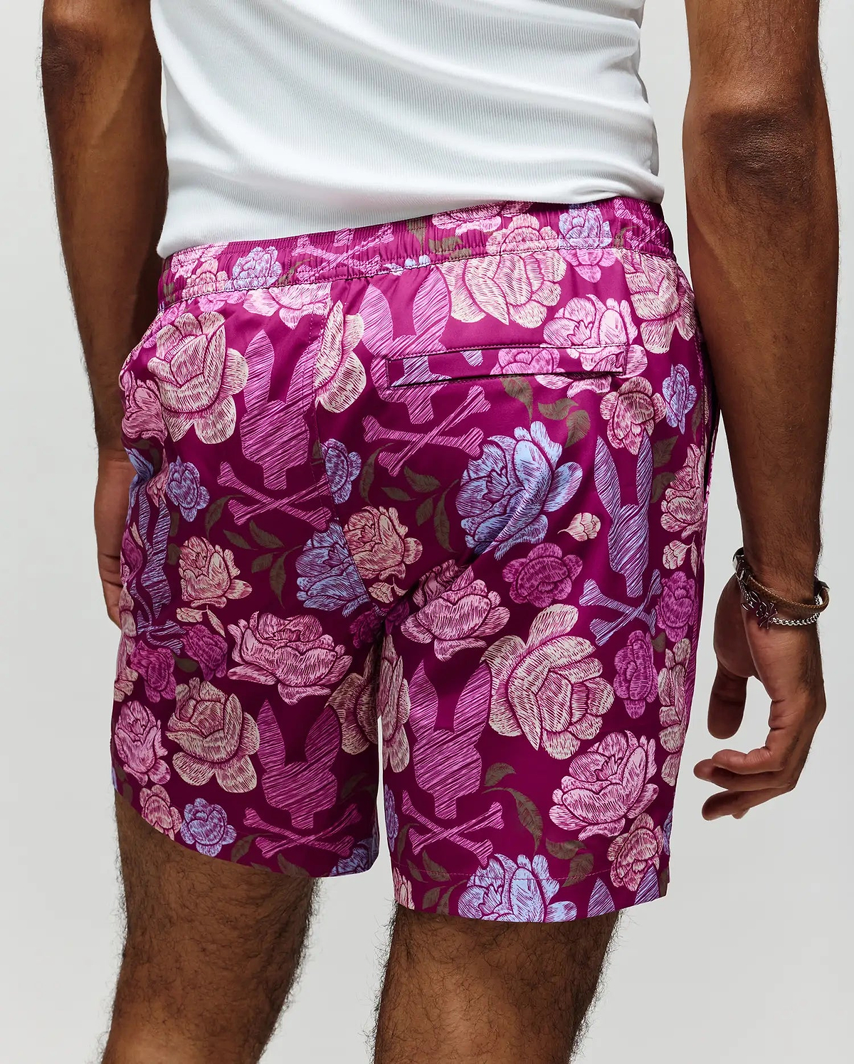 Men's Rowen Swim Trunk in Pink | Psycho Bunny