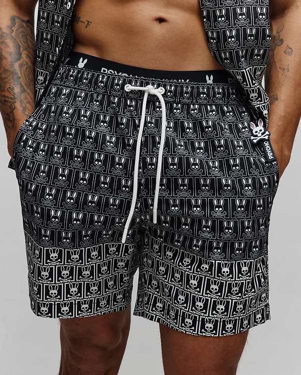 MENS KEON ALL OVER BUNNY SWIM TRUNK 6" view 2