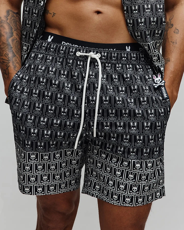 MENS KEON ALL OVER BUNNY SWIM TRUNK 6"  view 2