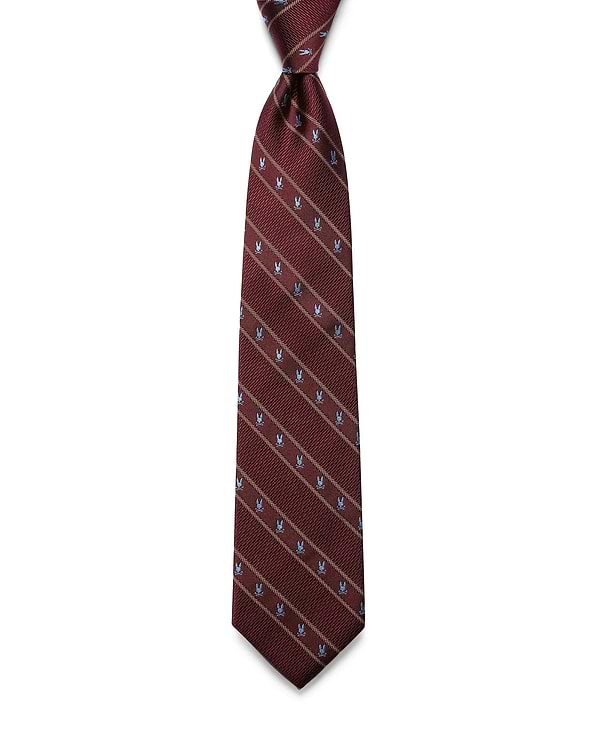 MENS BUNNY STRIPE SILK TIE view 2