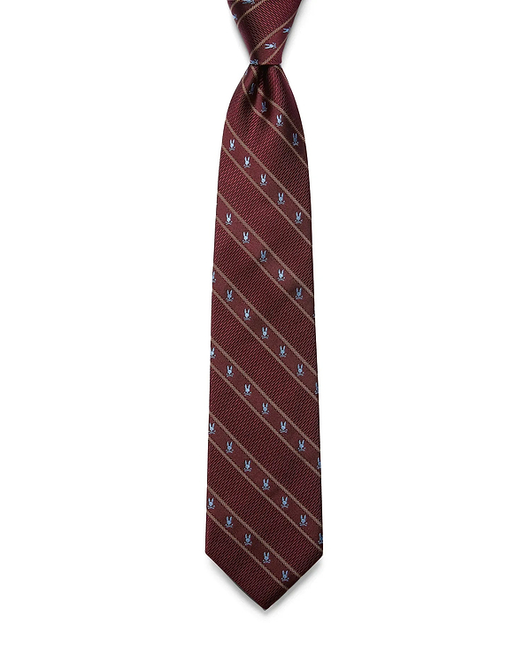 MENS BUNNY STRIPE SILK TIE view 2