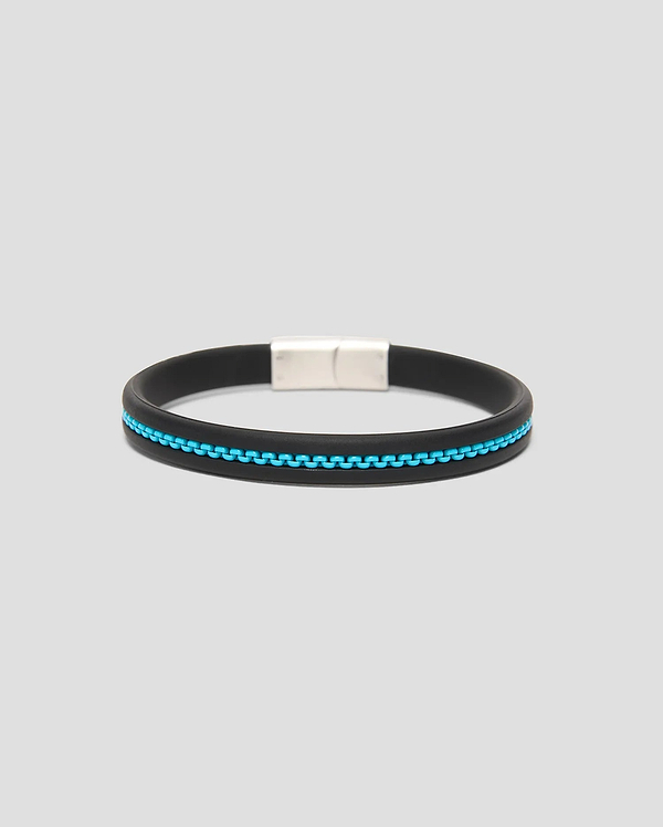 MENS LINK RUBBER BRACELET view 2