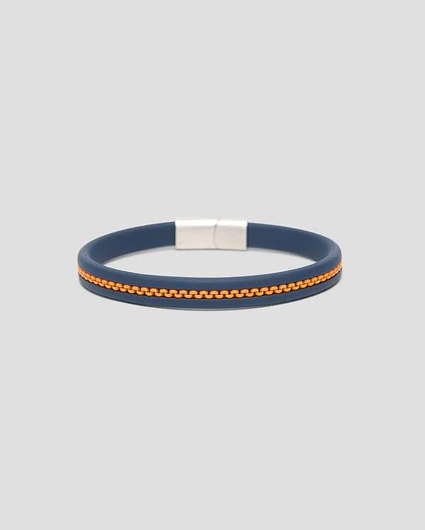MENS LINK RUBBER BRACELET view 2
