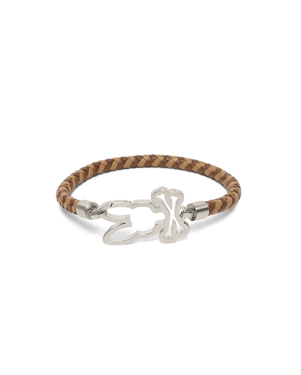 MEN'S BRAIDED LEATHER BRACELET view 1