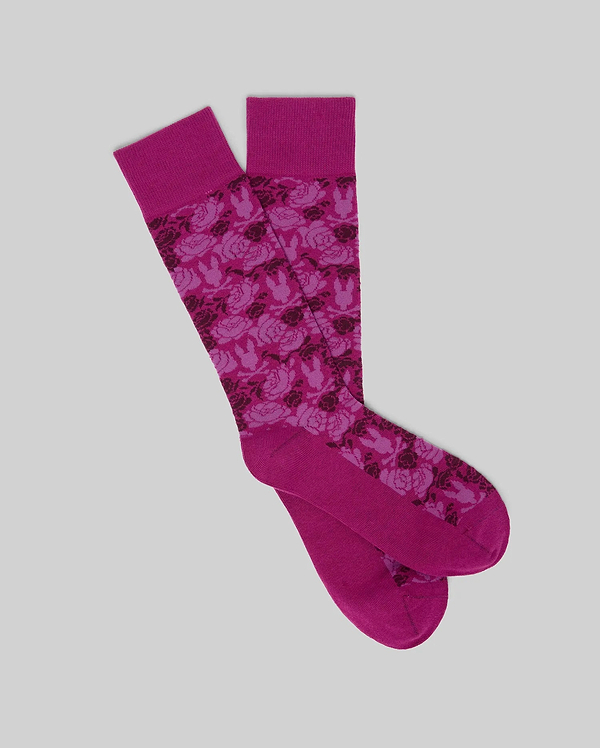 hot pink mens dress socks Men's Floral Bunny in Purple No-returns:2025-07-30_2025-08-05 The MOST FLATTERING Dresses quality 80% combed cotton Color:Other Color(Leaving a note)