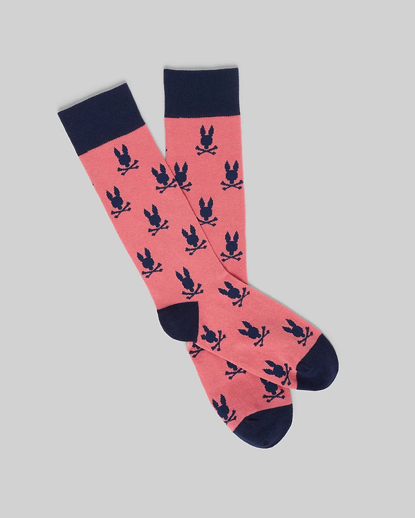 MENS ALL OVER BUNNY DRESS SOCK view 1