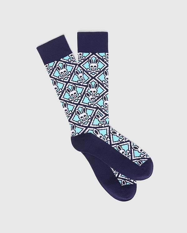 Men's Frank Dress Socks in Navy