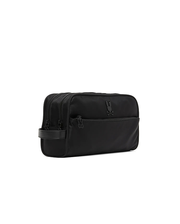 Men's Nylon Dopp Kit Toiletry Bag in Black