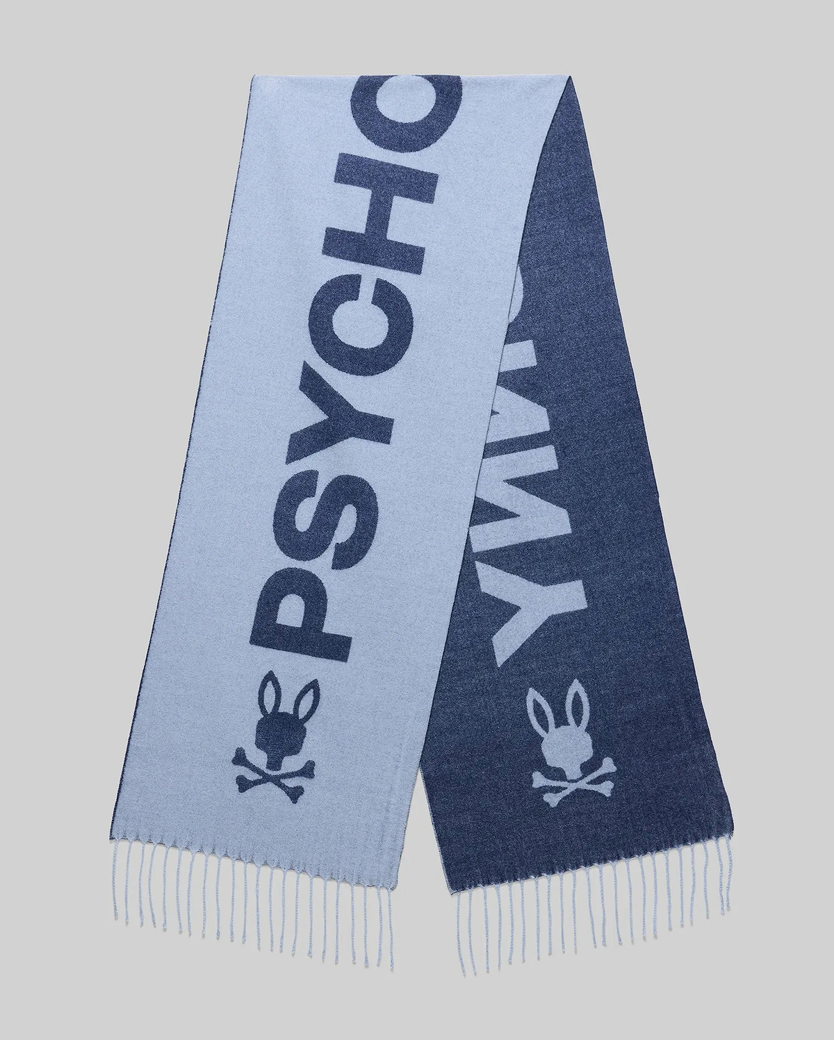 Psycho Bunny マフラー Men's Hugh Scarf in Blue | Psycho Bunny