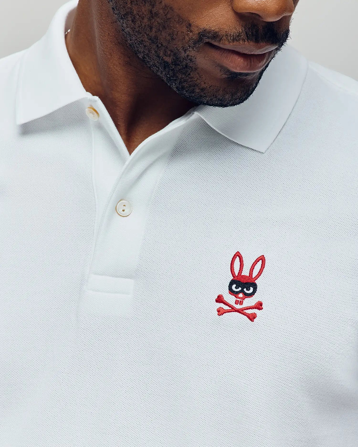 MENS MISCHIEF BUNNY PIQUE POLO - MT0100025