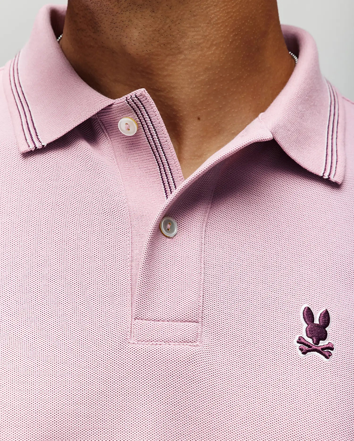 Men's Hart Pique Polo Shirt in Pink | Psycho Bunny